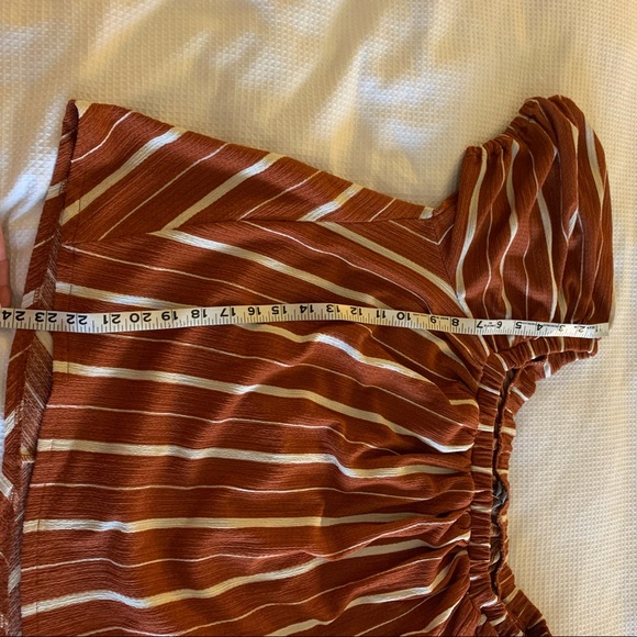 Anthropologie Orange Elodie Stripe Blouse - Picture 6 of 10